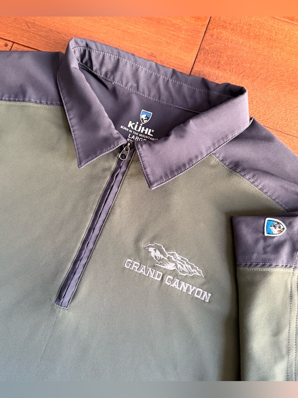 Kuhl Shadow 1/4 Zip Polo Performance Stretch Short Sleeve Grand Canyon - L